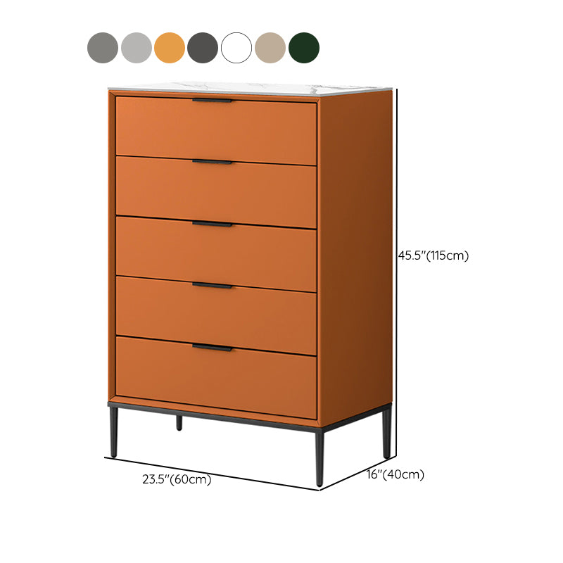 Contemporary Stone Storage Chest Bedroom 15.7" Wide Chest with Drawers