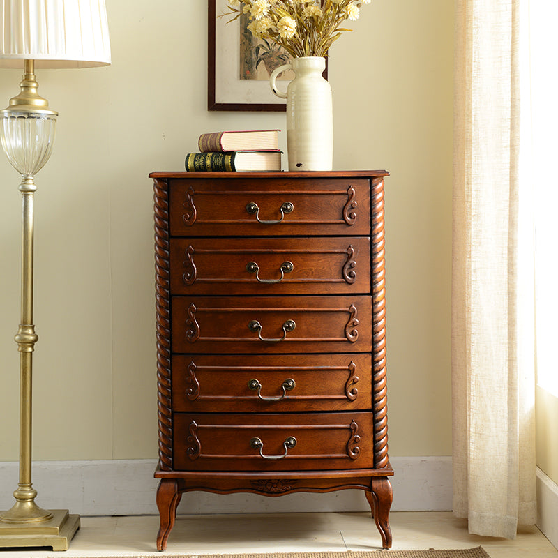Traditional Storage Chest Solid Wood Dresser with 2/3/5 Drawers