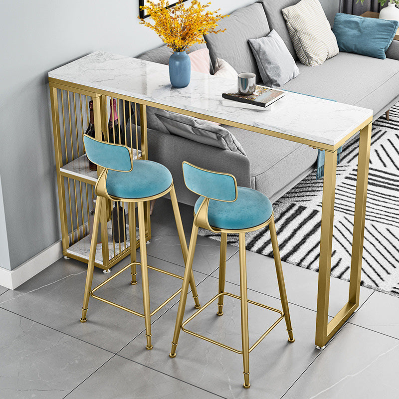 Glam Stone Bar Counter Table Rectangle Bar Counter Table for Home