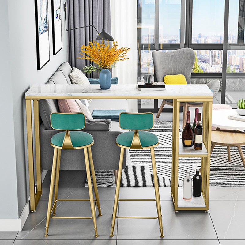 Glam Stone Bar Counter Table Rectangle Bar Counter Table for Home