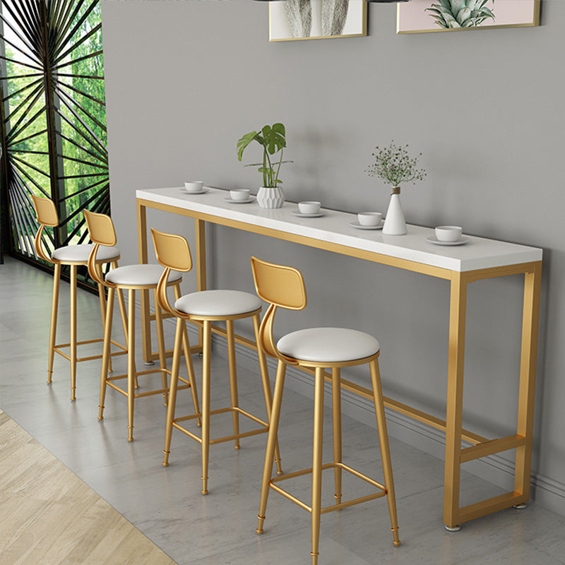 Glam Style Wooden Counter Table Rectangle Counter Table for Home