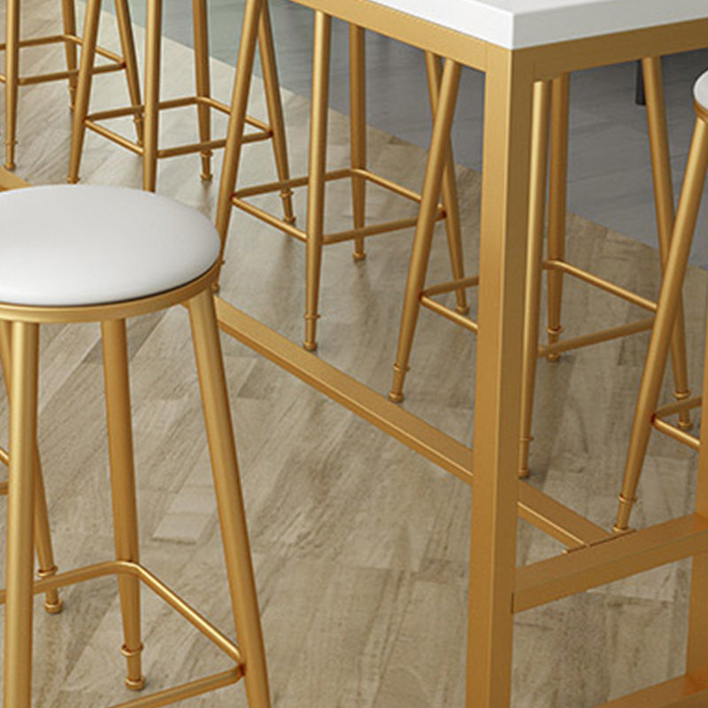 Glam Style Wooden Counter Table Rectangle Counter Table for Home