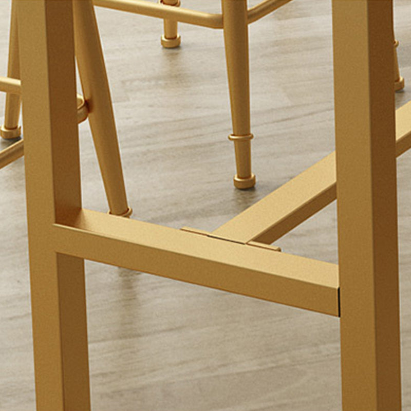 Glam Style Wooden Counter Table Rectangle Counter Table for Home