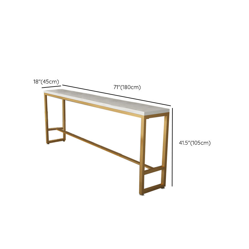 Glam Style Wooden Counter Table Rectangle Counter Table for Home