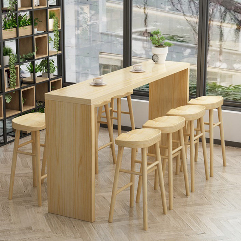 Glam Rectangle Bar Counter Table Wood Bar Counter Table for Home