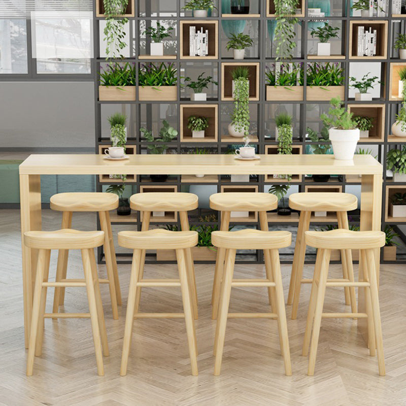 Glam Rectangle Bar Counter Table Wood Bar Counter Table for Home