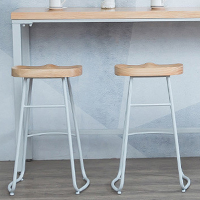 Rectangular Bar-height Table Solid Wood Top Pub Table with Metal Base