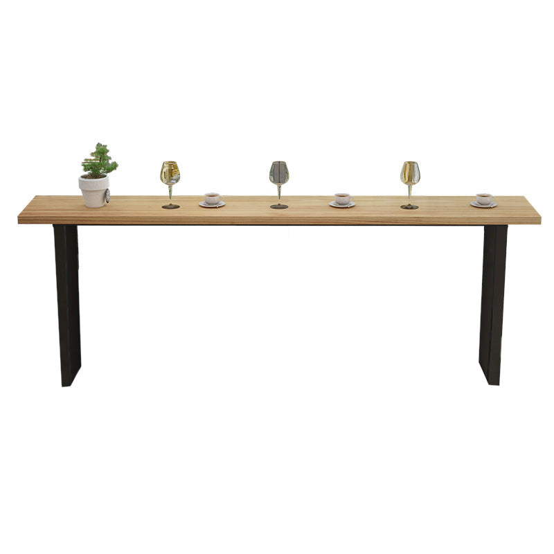 Modern Bar-height Table Solid Wood Top Bar Table for Patio Use