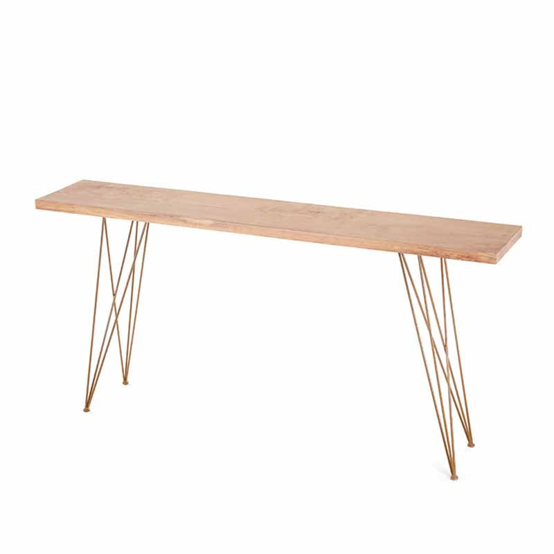 Modern Bar-height Table Solid Wood Top Bistro Pub Table with Four Legs