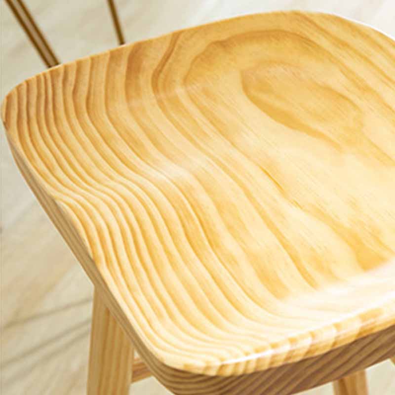 Modern Bar-height Table Solid Wood Top Bistro Pub Table with Four Legs