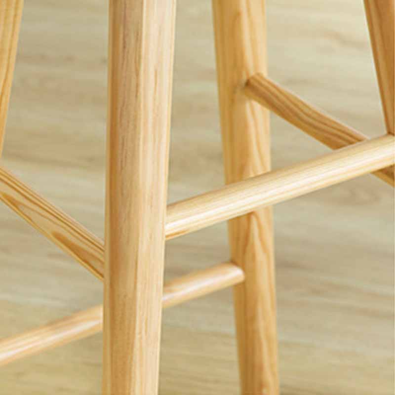 Modern Bar-height Table Solid Wood Top Bistro Pub Table with Four Legs