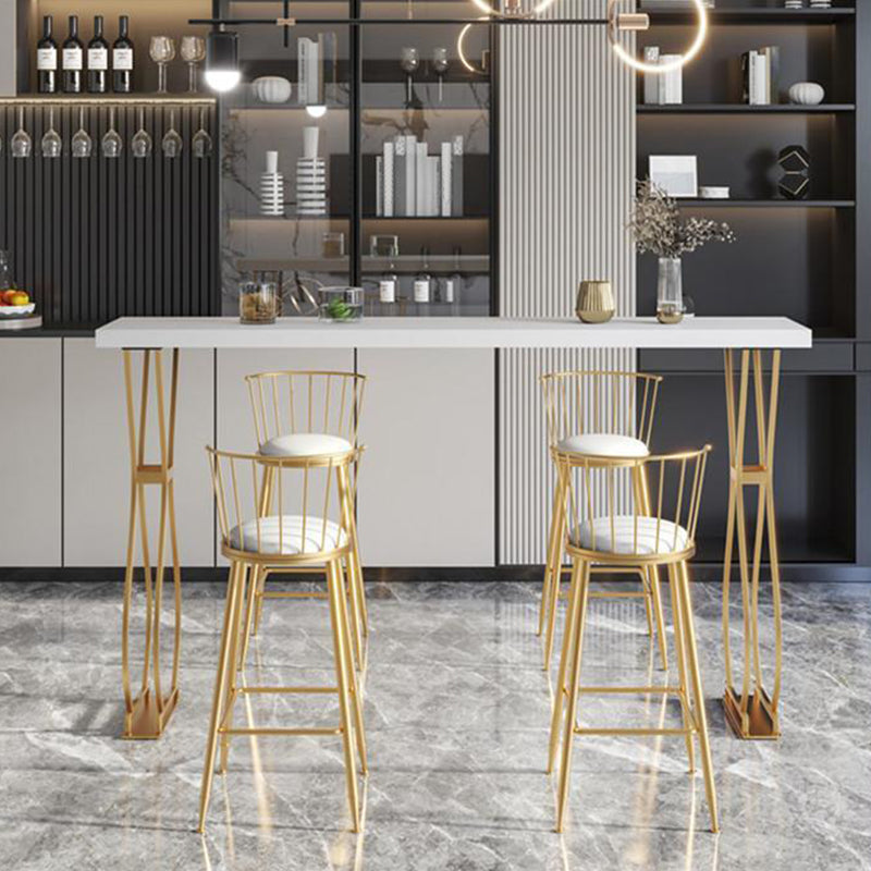 Rectangular Bar-height Table Solid Wood Top Bistro Pub Table