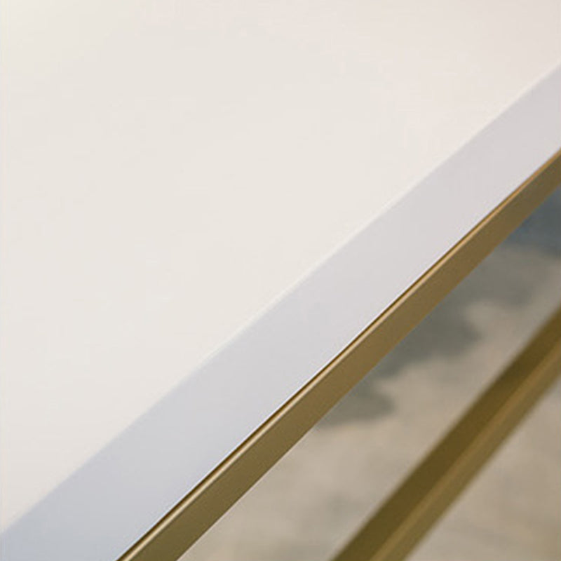 Modern Bar-height Table Solid Wood Top Bistro Pub Table with Gold Base