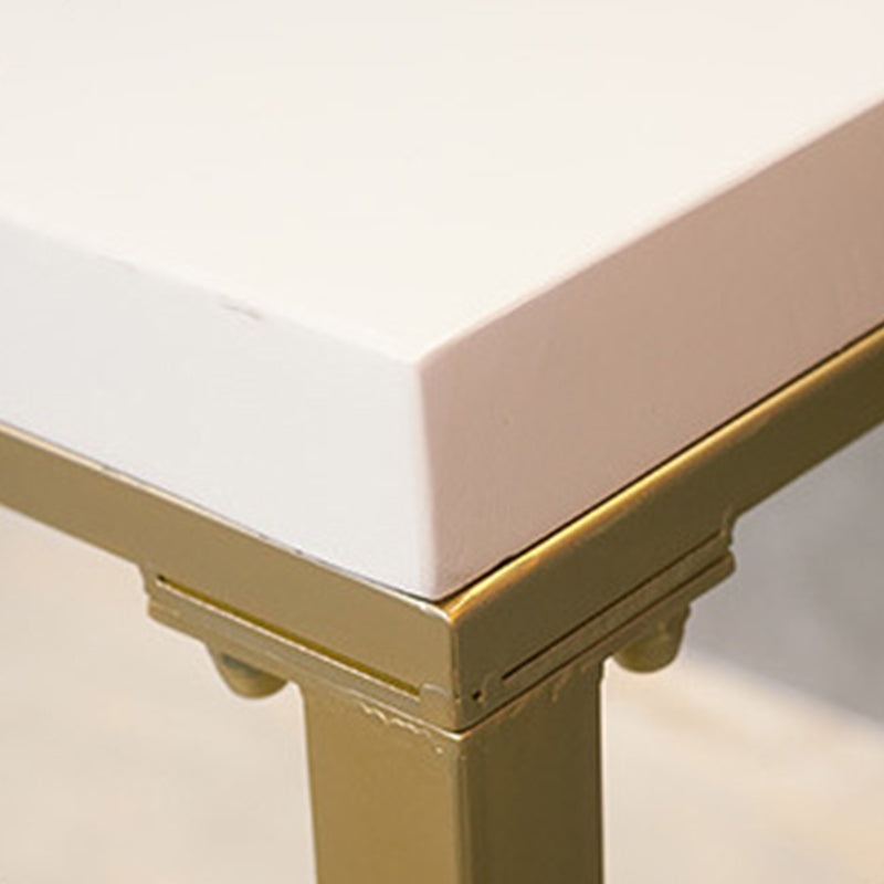 Modern Bar-height Table Solid Wood Top Bistro Pub Table with Gold Base