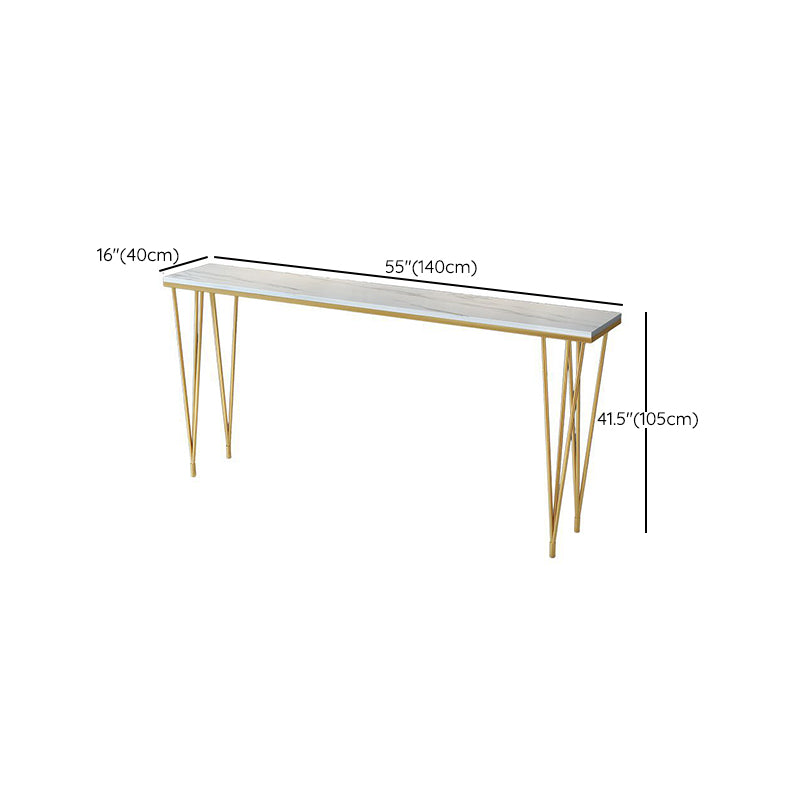 Modern Bar-height Table Stone Top Bistro Pub Table with Four Legs