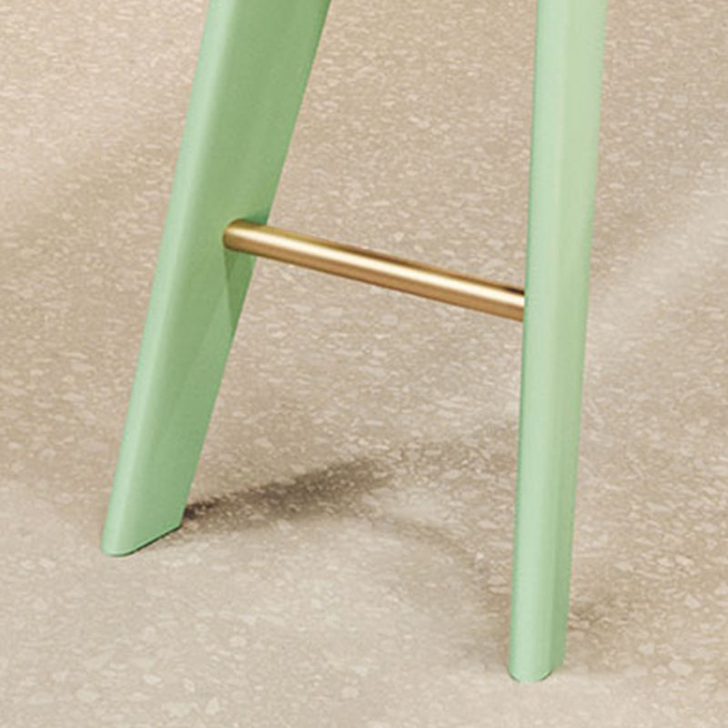 Glam Style Rectangle Bar Table Solid Wood Fixed Bar Dining Table with 4 Legs