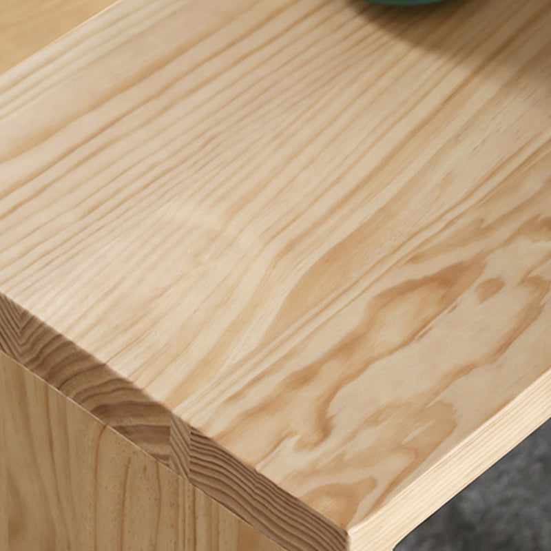 Modern Wood Bar Table Solid Wood Top Bistro Pub Table for Living Room