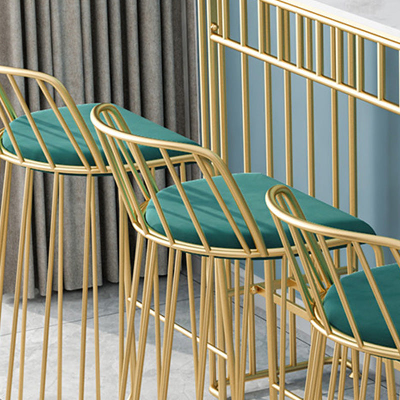 Industrial Rectangle Bistro Bar Desk Faux Marble Bistro Table for Indoor