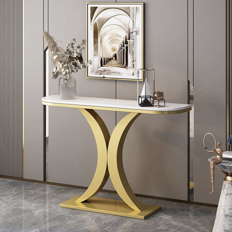 31.5" Tall Console Table 1-shelf Stain Resistant Accent Table for Hall