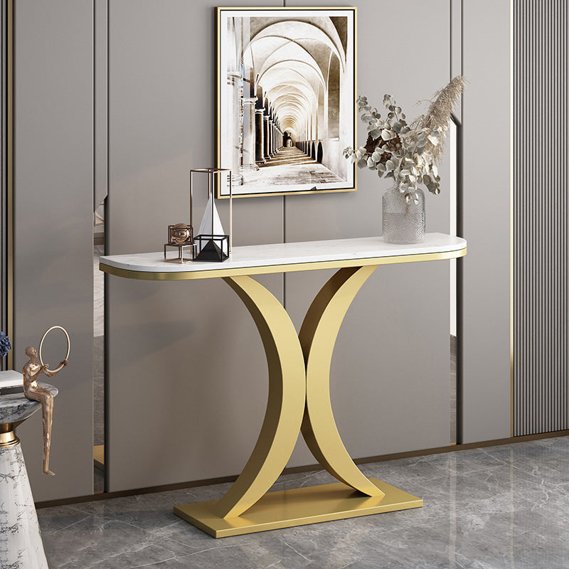 31.5" Tall Console Table 1-shelf Stain Resistant Accent Table for Hall