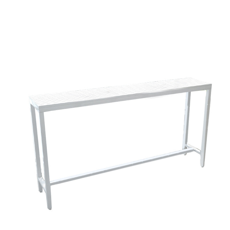 Modern Bar Height Table Rectangular Bar Table with Metal Base