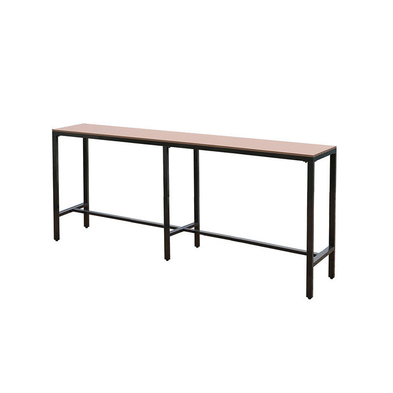 Industrial Metal Base Bar Table Pub Height Dining Table for Patio Use