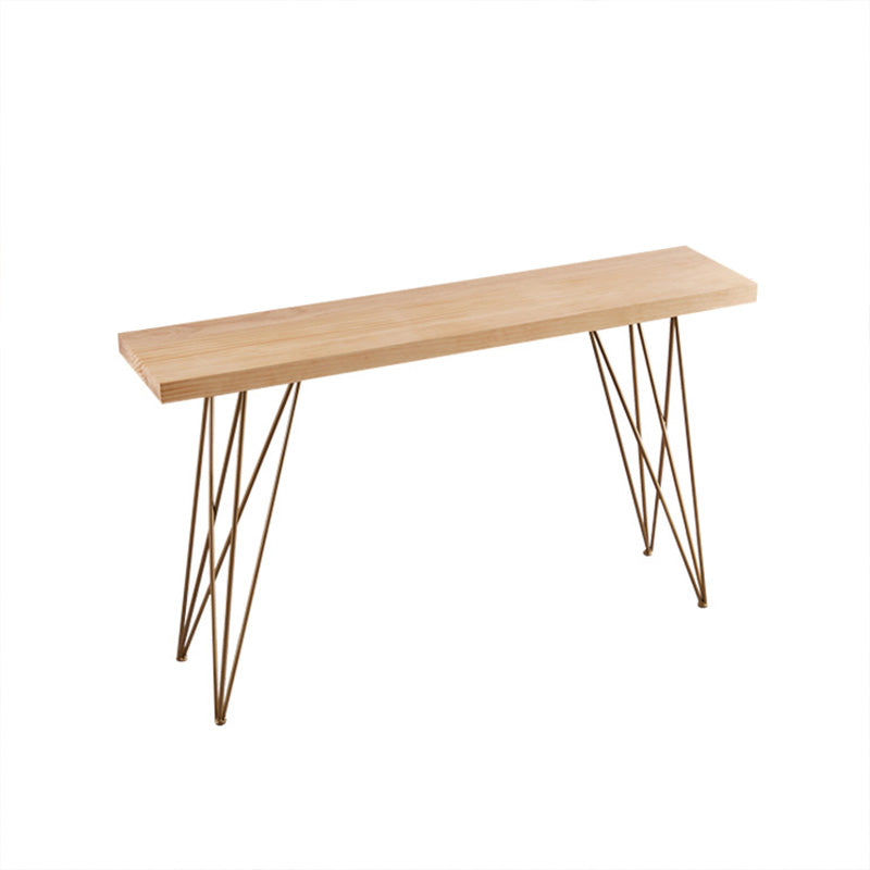 Modern Bar-height Table Solid Wood Top Bistro Pub Table with Four Legs