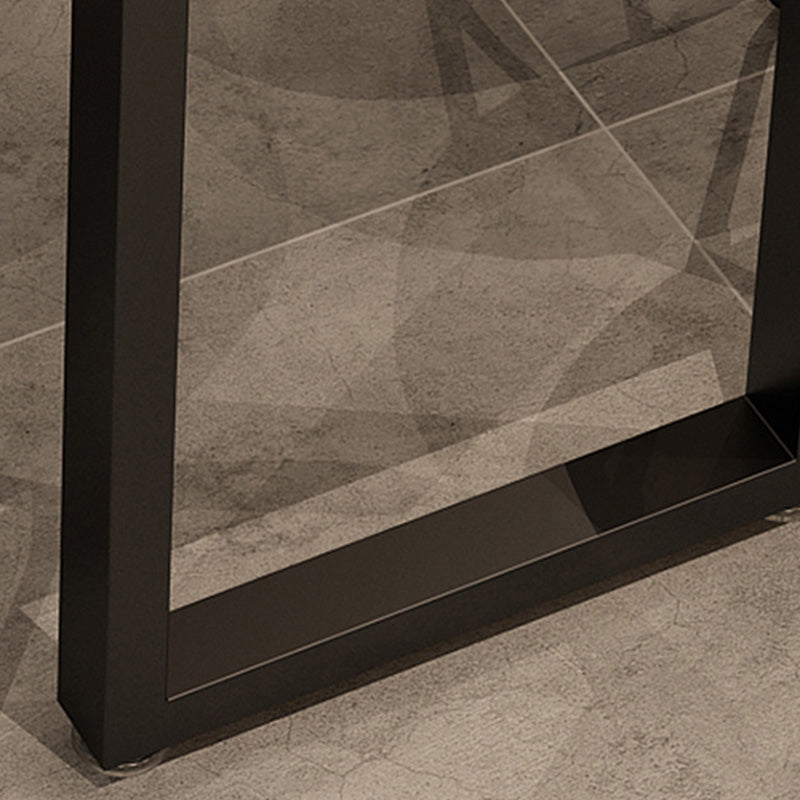 Industrial Bar Height Table Solid Wood Top Bistro Table with Sled Base