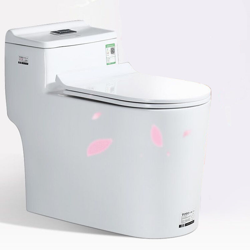 Siphon Jet Porcelain Toilet Bowl One-Piece Toilet Floor Mounted Urine Toilet