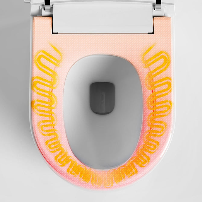 Modern 1-Piece Flush Toilet Floor Mounted Toilet Bowl for Washroom