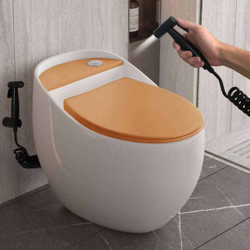 Concealed Tank Toilet Modern Siphon Jet One-Piece Toilet with Slow Close Seat