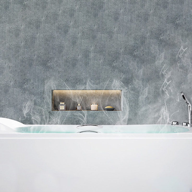 Modern Corner White Bathtub Acrylic Rectangle Back to Wall with Drain Bath Tub