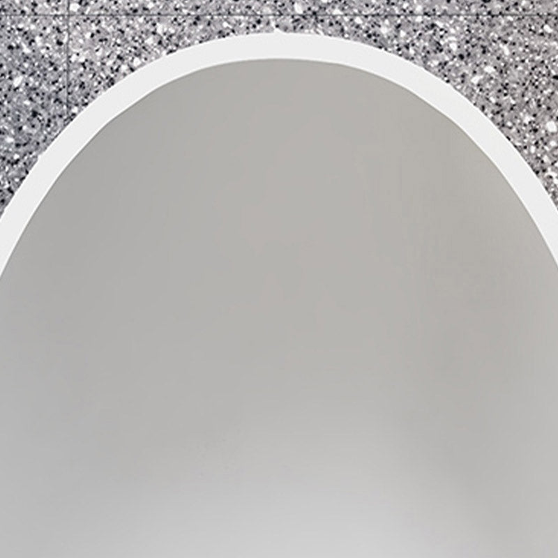 Modern Ellipse Stone Bathtub Freestand Soaking Bathtub with Drain Bath Tub