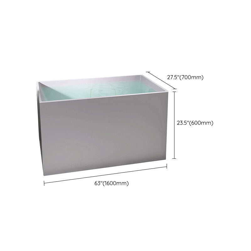Modern Corner White Acrylic Bathtub Rectangle with Drain Bath Tub for Bathroom