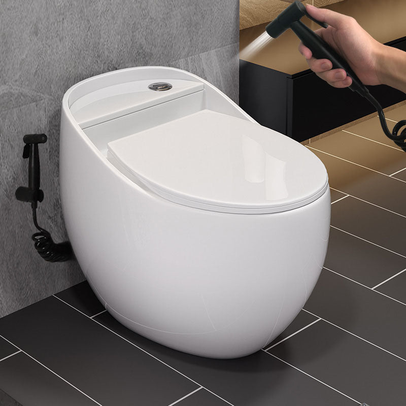 Concealed Tank Flush Toilet Modern Floor Mount One-Piece Toilet with Slow Close Seat