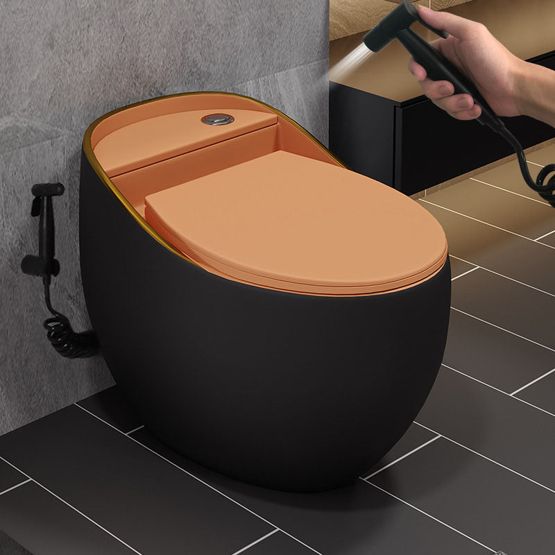 Concealed Tank Flush Toilet Modern Floor Mount One-Piece Toilet with Slow Close Seat