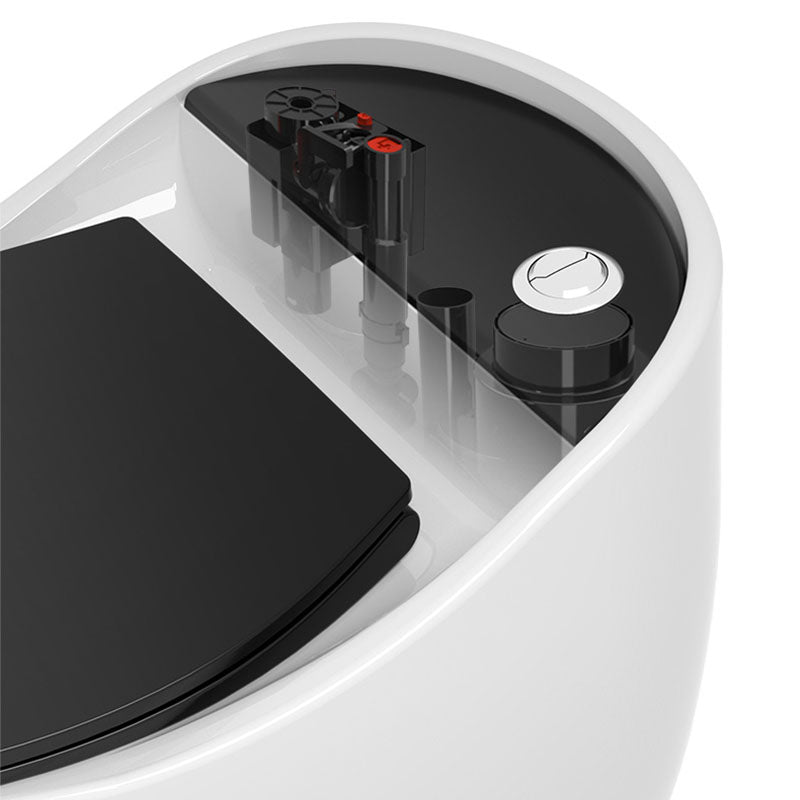 Concealed Tank Flush Toilet Modern Floor Mount One-Piece Toilet with Slow Close Seat