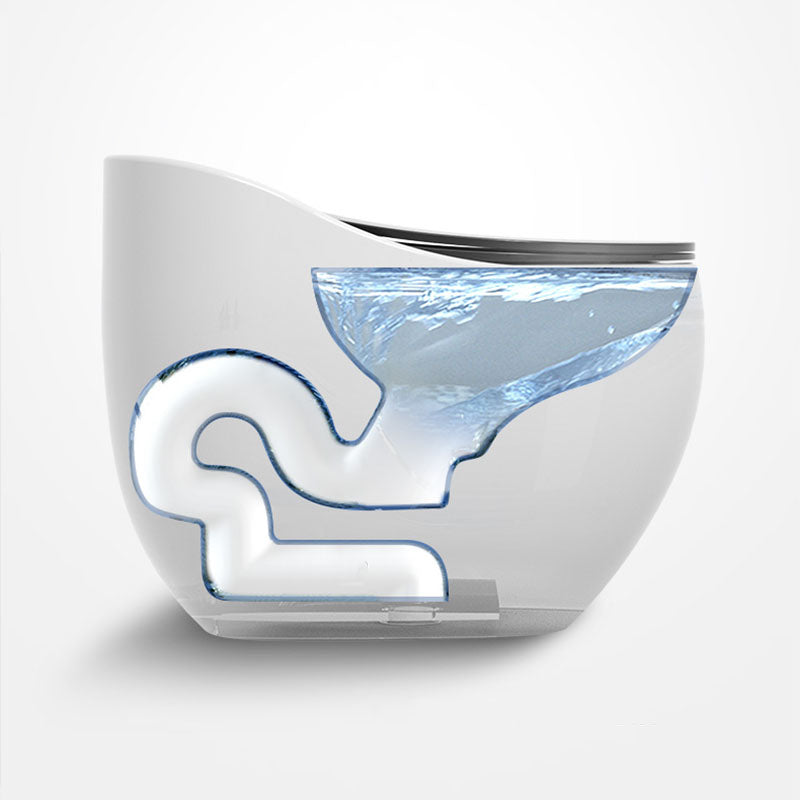 Concealed Tank Flush Toilet Modern Floor Mount One-Piece Toilet with Slow Close Seat