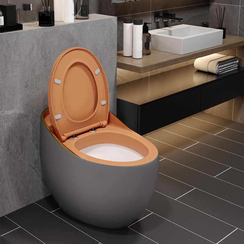 Concealed Tank Flush Toilet Modern Floor Mount One-Piece Toilet with Slow Close Seat