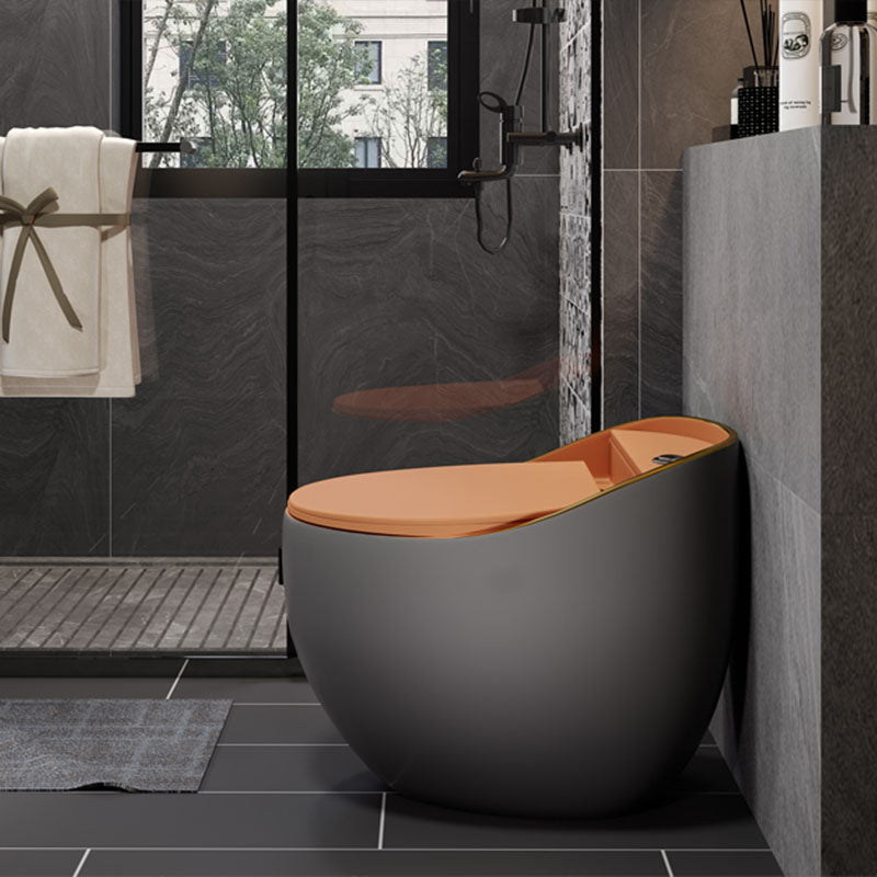 Concealed Tank Flush Toilet Modern Floor Mount One-Piece Toilet with Slow Close Seat