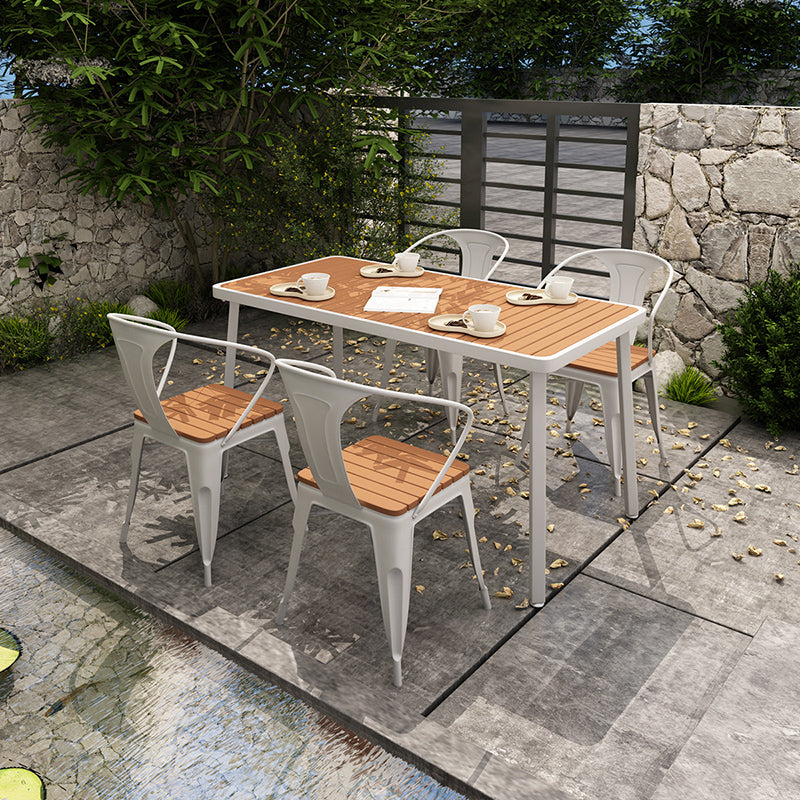Industrial Style 1/2/5 Pieces Dining Set Reclaimed Wood Dining Table Set for Outdoor