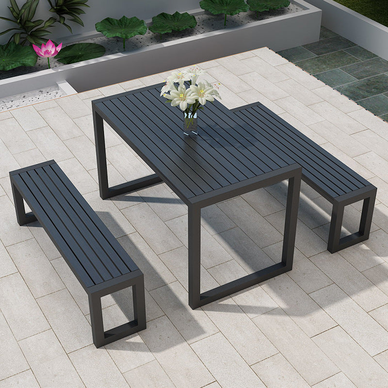 Industrial Style 1/3 Piece Dining Set Reclaimed Wood Dining Table Set for Outdoor