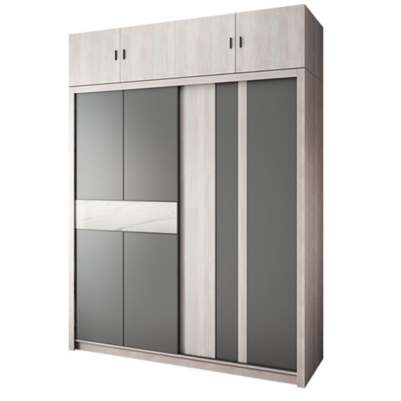 Sliding Wardrobe Closet with Shelves Modern Wardrobe Armoire