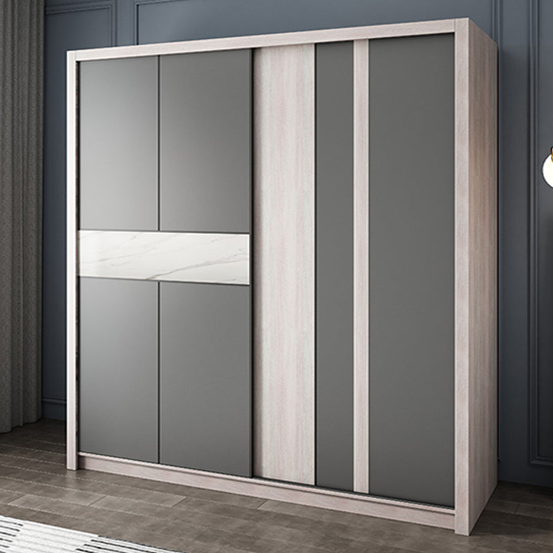 Sliding Wardrobe Closet with Shelves Modern Wardrobe Armoire