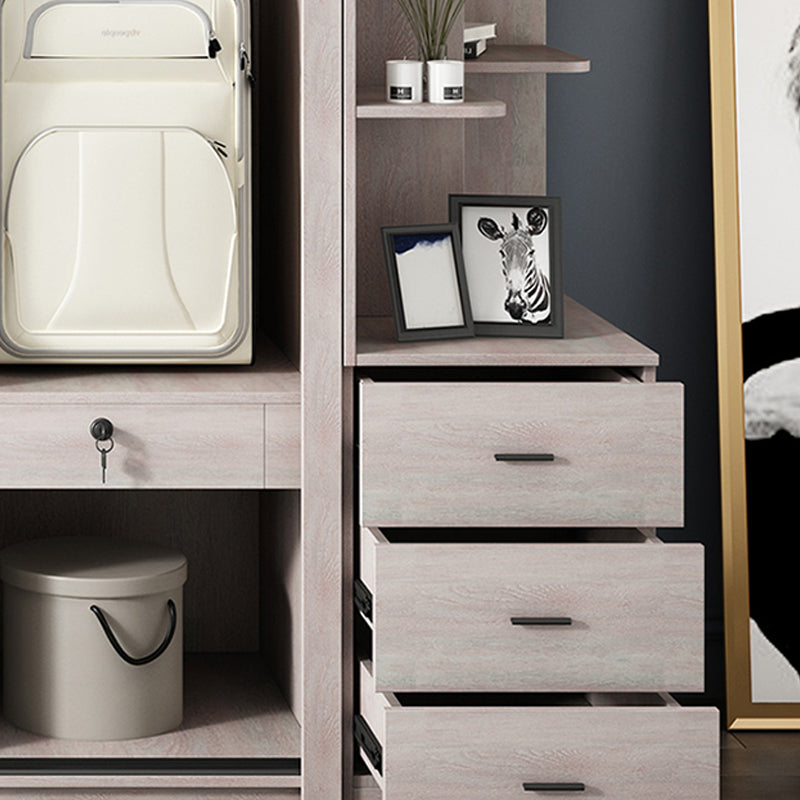 Sliding Wardrobe Closet with Shelves Modern Wardrobe Armoire