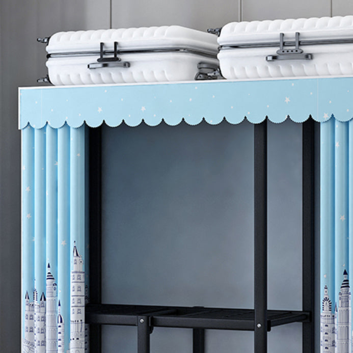 Contemporary Wardrobe Armoire with Shelves Steel Wardrobe Cabinet