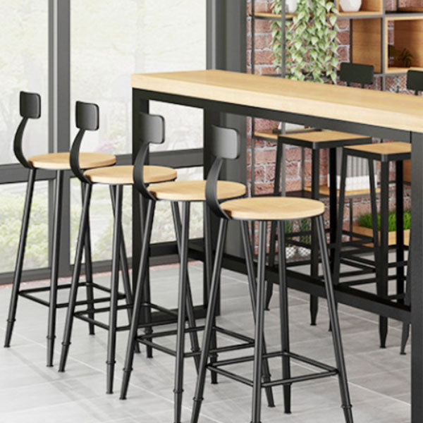 Industrial Bar Stool and Table Set 1/5 Pieces Pub Dining Set