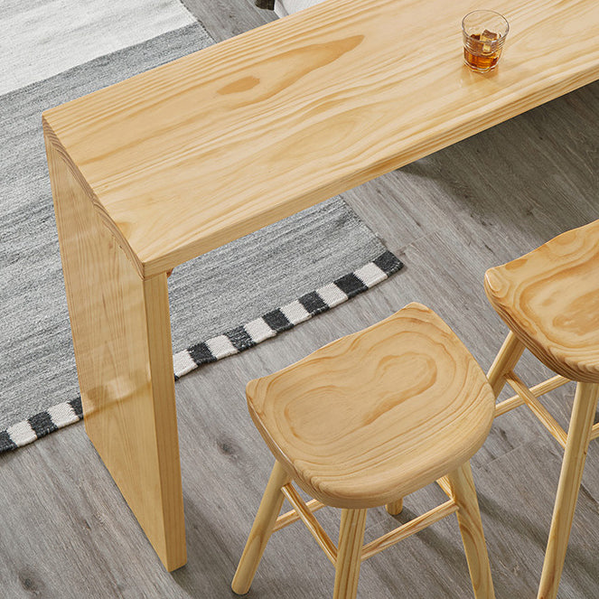 Glam Style 1/2/4 Pieces Bar Table Set Rectangle Bar Table with Wood Stools