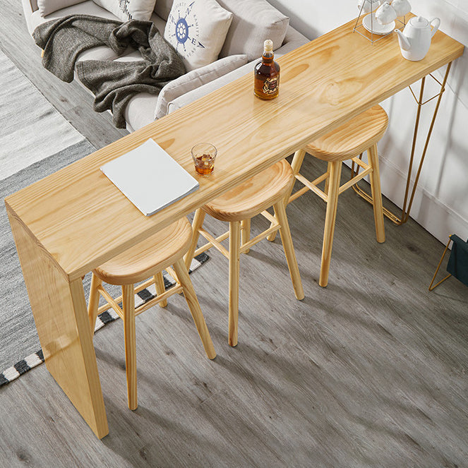 Glam Style 1/2/4 Pieces Bar Table Set Rectangle Bar Table with Wood Stools