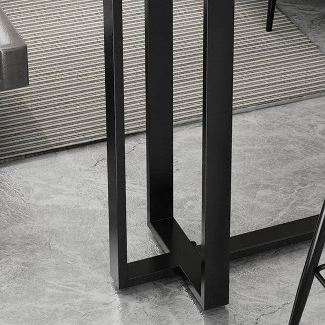 Industrial Rectangle Bar Table Set 1/3 Pcs Metal Frame Bar Table and Stools